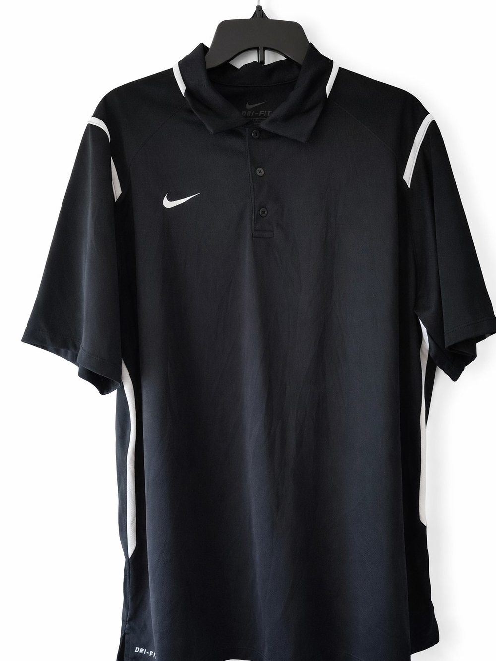 Nike Black Polo Shirt with White Accents